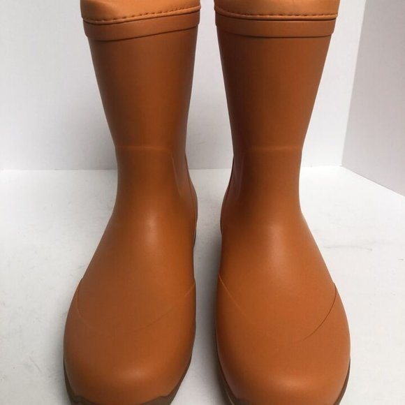 Rugged Shark Mens Great White Rain Boot Waterproof Orange 8 M - Picture 3 of 6